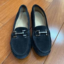 Salvatore Ferragamo Suede Horsebit Black Loafers Size 7