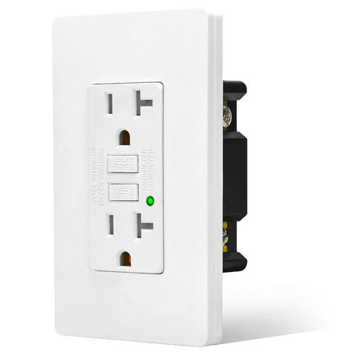 1 Pack GFCI Receptacle 20AMP 125V 60Hz Wall Plate Included Home Electrical DIY