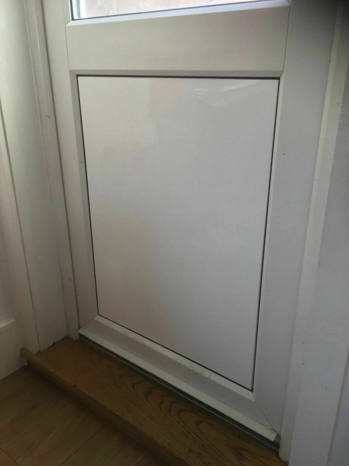 GLOSS WHITE BACK DOOR BLANKING PANEL BACK DOOR CAT FLAP BLANK PANEL