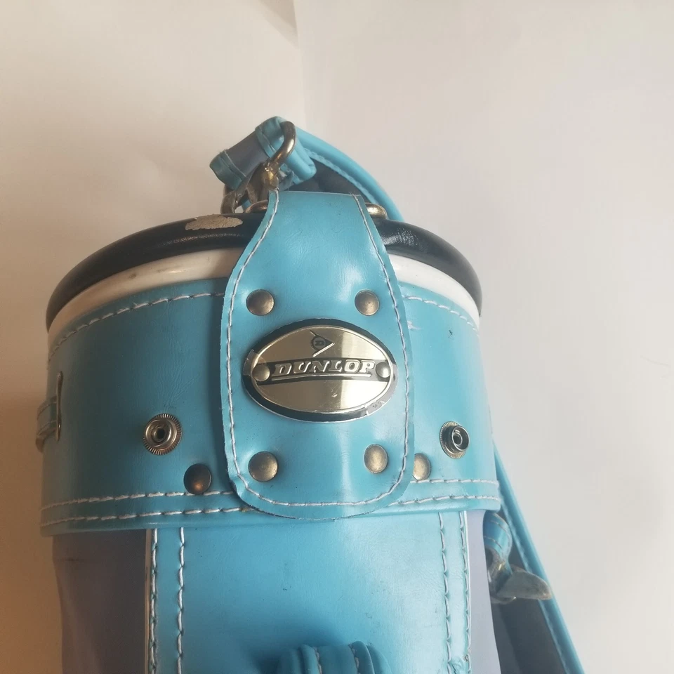 Bolso de golf Dunlop para dama de cuero sintético vintage azul Foto 2 de 4