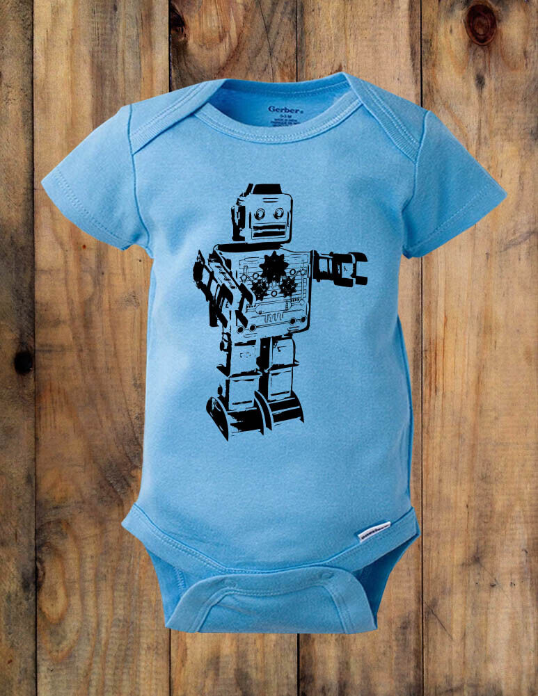 Boys Short Sleeve Robot Graphic Tee