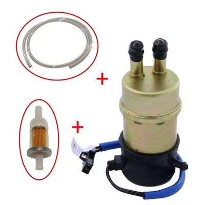 Benzinpumpe + Schlauch + Filter 10mm Kraftstoffpumpe 12V gerade Anschlüsse
