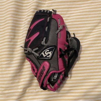 Louisville Slugger ZFLEX 11.5'' Left Hand Glove Basket Web Leather Pink/Gray