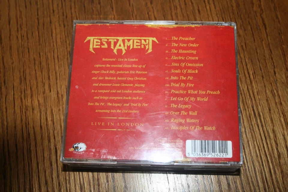 TESTAMENT-" LIVE IN LONDON" CD 1ST PRESS 2005 - Bild 3 von 3