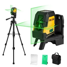 Laser Level with Tripod - 100Ft Rechargeable Dual Modules Line Laser, Self Le...