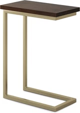 Skyler C-Side Table - 18 Inch Wide Solid Mango Wood and Metal Slide-Under Table 