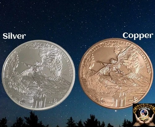 Libertattered ZOMBUCKS 1 oz .999 Silver Round & 1 oz .999 Copper Round 🔥 🔥