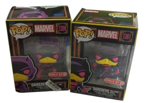 Funko Pop! Daredevil Marvel Blacklight Exclusives Bundle Of 2 Figures Brand New.