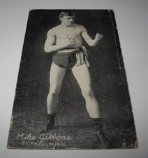 1923 Boxing Advertising Ephemera Exhibit Card Photo Postcard Mike Gibbons 1923 Boxing Advertising Ephemera Exhibit Card Photo Postcard Mike Gibbons