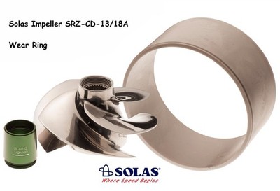 Solas Sea Doo 4-Tec 215 Impeller SRZ-CD-13/18A With Wear Ring GTX RXP RXT Wake