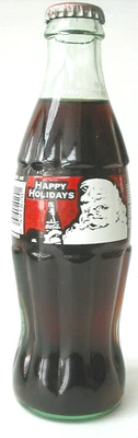 COCA-COLA USA BOUTEILLE VERRE BOTTLE NOËL HAPPY HOLIDAYS 1994 PERE NOËL - Photo 1/4