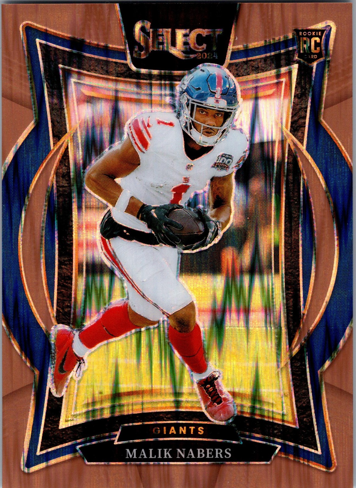 2024 Panini Select #29 Malik Nabers Copper Prizm Shock #/299