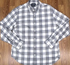 BONOBOS SLIM FIT SHIRT SOFT WASH 100 COTTON GRAY, BLUE  WHITE Sz LARGE, L