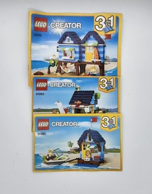 LEGO Creator 31063 Beachside Vacation 3 in 1 Retired Set - Incomplete, Read