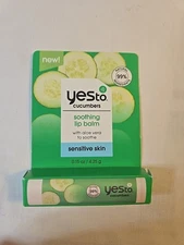 Yes To Cucumbers Soothing Lip Balm W/ Aloe Vera NIB