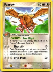Fearow 24/112 EX FireRed & LeafGreen Rare Pokémon Card