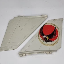 Vtg 1983 Gi Joe Sky Striker Pair Rear Stabilizing Fins Vehicle Part Piece Hasbro