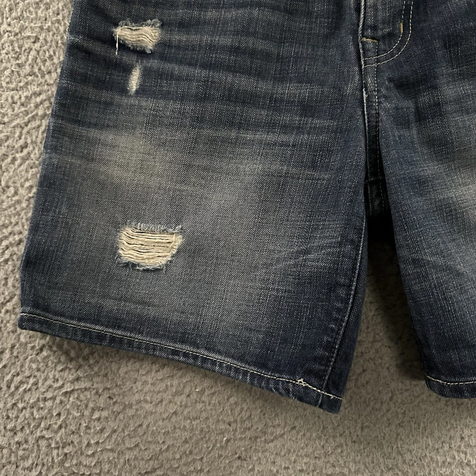 Pantalones Cortos Mujer Level 99 Azul Talla 26 Boyfriend Denim Envejecido Mezcla Algodón Foto 3 de 4