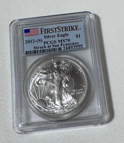 2012-S American Silver Eagle PCGS MS70 First Strike FS San Francsico .999 1oz
