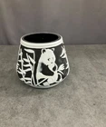 Fenton KELSEY MURPHY Sand Carved Panda Bear Cameo-Artist Signed