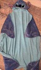 Disney Stitch Blue Hooded Throw Blanket Size 120cm x 150 cm 47.24 in x 59.05 in