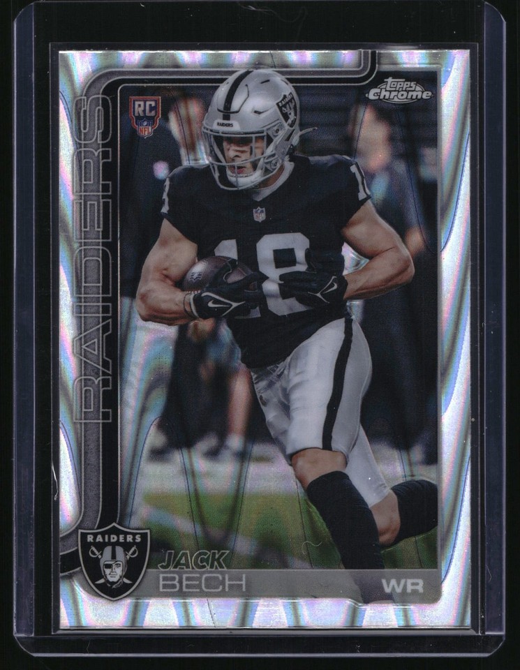 2025 Topps Chrome #388 Jack Bech RayWave #388 Jack Bech RC RayWave Refractor Raiders
