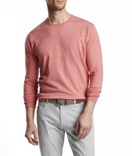 PETER MILLAR Excursionist Flex Sweater Scarlet Lily Merino Wool Men  s XL NEW