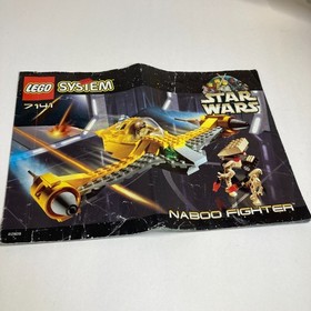 LEGO Star Wars Naboo Fighter 7141 Complete W Instructions + Minifigures
