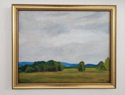 Original Oil Painting 11 X 14 Framed Landscape Blue Mountains 