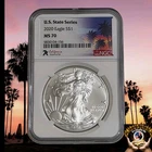 CALIFORNIA 2020 American Silver Eagle CALIFORNIA State Series $1 NGC MS70