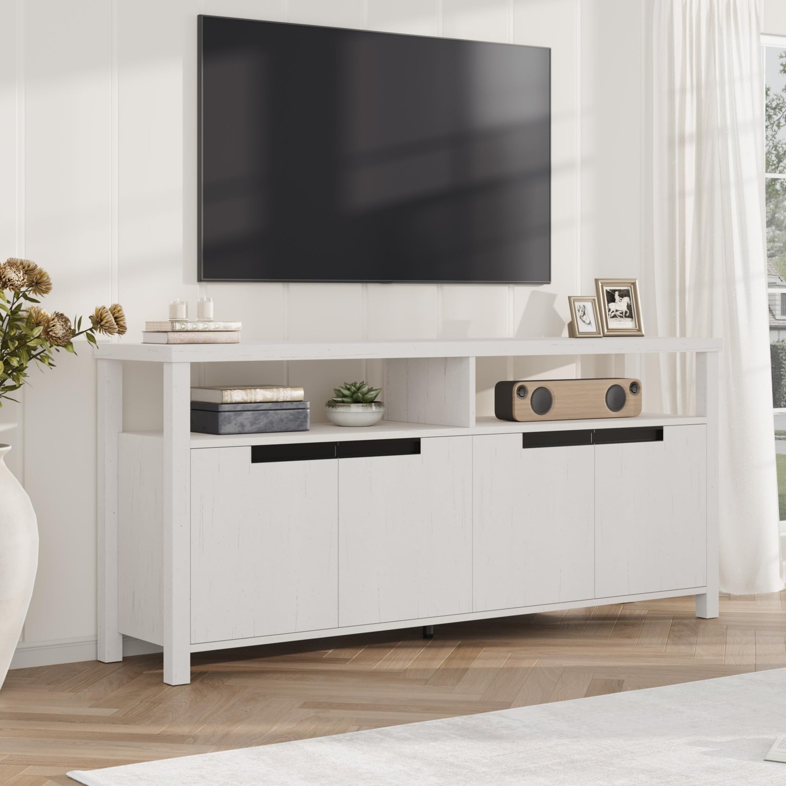 For Tv Up To 65 Inches, Long Entertainment Center With...