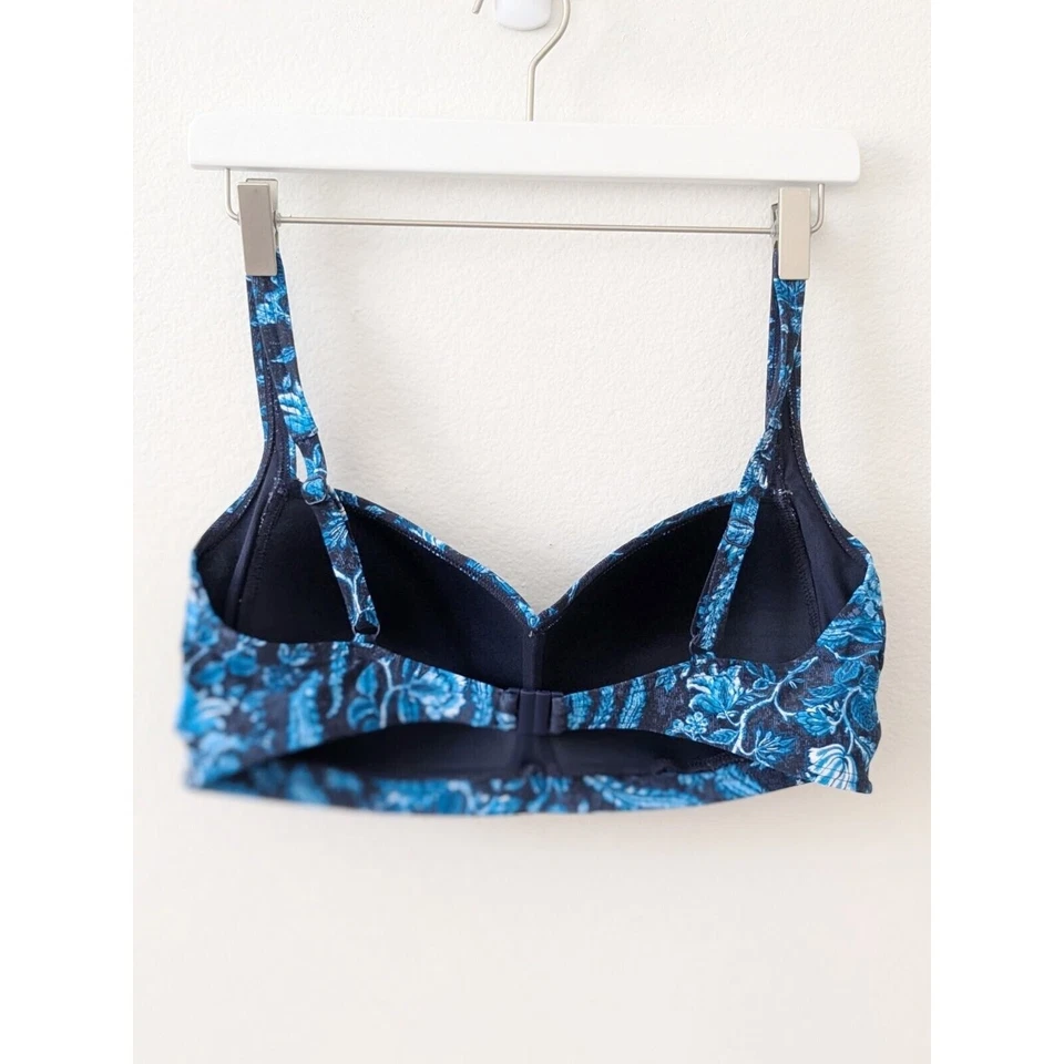 NIP TUCK Swim Joanne Bandeau Multi-fit Cup Bikini Top Blue Floral Sz 12 - Image 3 of 4