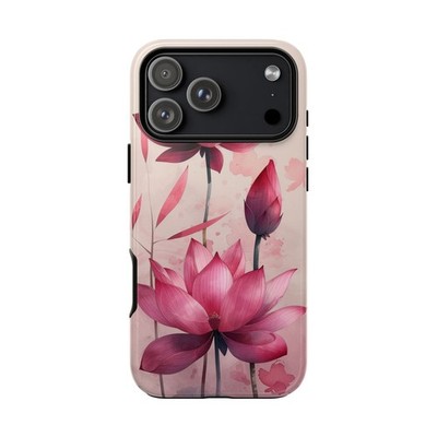 Phone Ink - iPhone | Galaxy | Pixel Case - Pink Lotus Lily Flower Watercolor