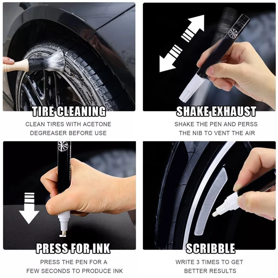 Wasserdichter Autoreifen Graffiti Stift mit nicht verblassender Tinte für indiv - Bild 4 von 4