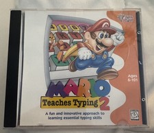 Vintage Mario Teaches Typing 2 PC Game CD-ROM 1996