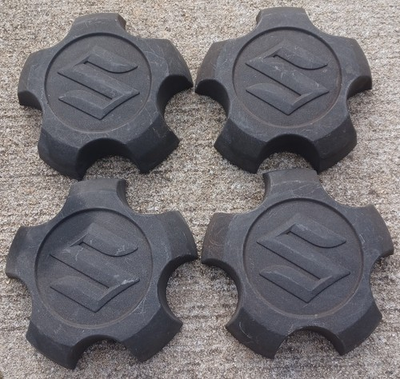 #ad Suzuki Grand Vitara center cap set of 4 black 2006 2013 p n PA66 GF30 S2 $79.95
