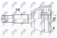 Nty Gelenksatz, Antriebswelle NPZ-NS-097