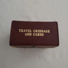 Travel Cribbage and Cards Game with Case - Complete Set - DECK OF PLAYING CARDS