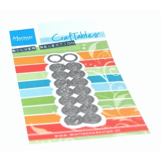 Marianne Design Craftables Punch Cutting Die - Smileys CR1508