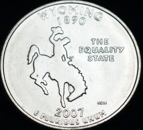 2007 P Wyoming Quarter ~ Satin Mint Strike ~ In Mint Wrapper - Picture 2 of 2