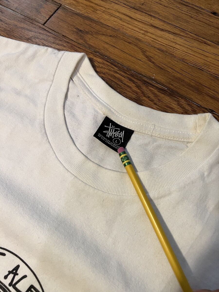 Vintage Stussy x Saint Alfred White Wing Logo T Shirt Size L Vintage Stussy x Saint Alfred White Wing Logo T Shirt Size L