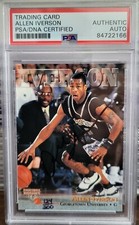 1996 Scoreboard Allen Iverson Basketball Rookies Auto /200 PSA DNA AUTHENTIC