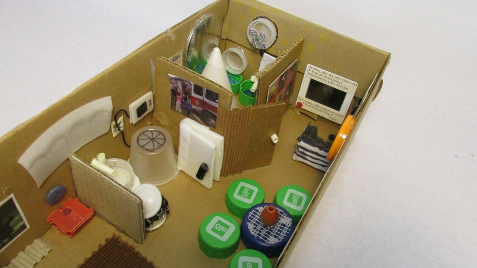 Curated visual reference: Picture Idea: Upcycled Mini Apartment Art From Recycled Materials In A Shoe