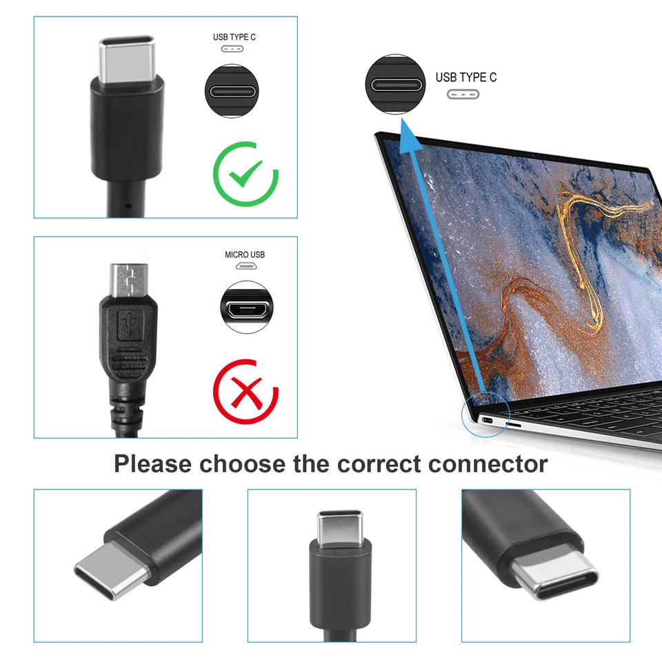 90W 87W 65W 61W 45W 20W USB Tipo C PD Portátil Coche Cargador Fuente de Alimentación Adaptador DC Foto 2 de 4