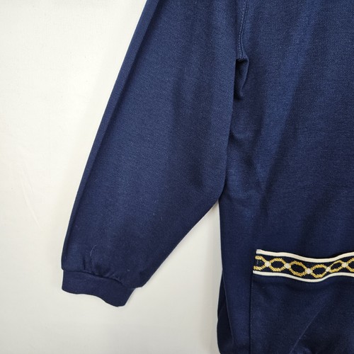 VTG Cathy Daniels Cardigan Sweater Women's Size L Navy Grandmacore V-Neck - Picture 11 of 12