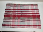 (1) Pillow Sham Plaid ~ Taupe Red White ~ Standard 20 x 26 **NEW**