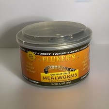 Flukers Gourmet Style Mealworms Great For Reptiles Birds  Fish Stay Fresh Lid