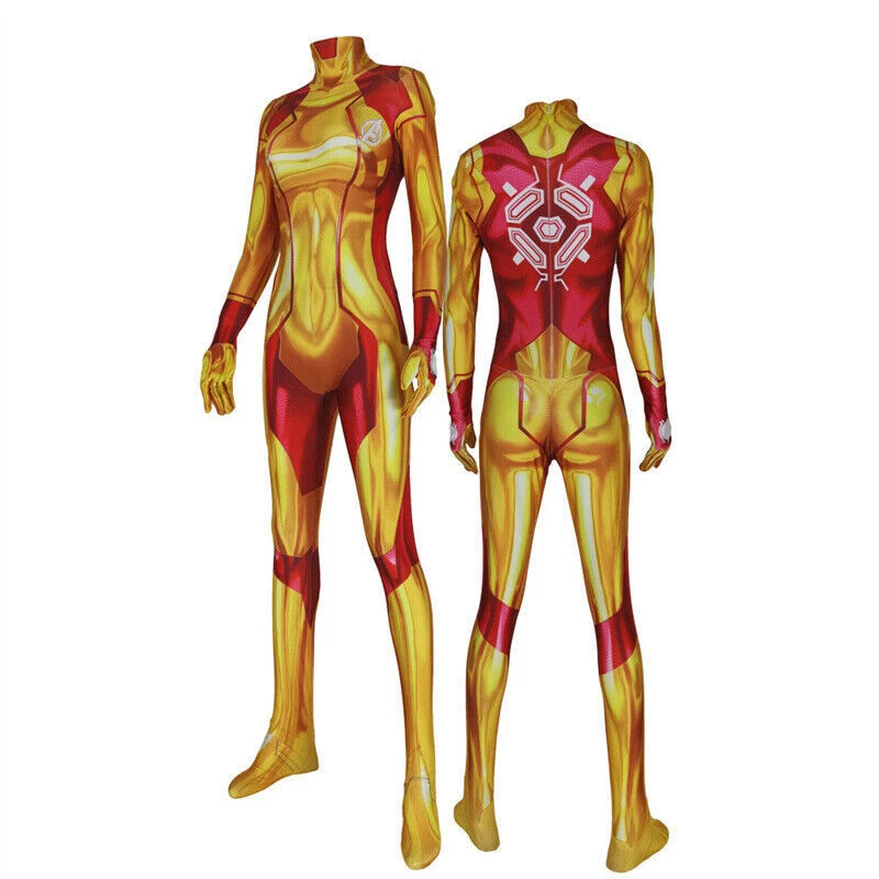 Disfraz Cosplay Samus Aran METROID Mujer Mono Multicolor Halloween Foto 4 de 4