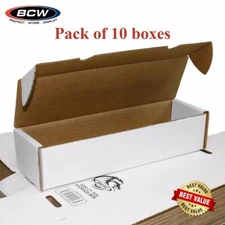 10 BCW Cardboard Card Boxes 1000 Count Hold Baseball Trading MTG Gaming Storage