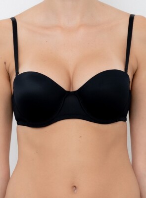 Lormar Pura Damen Bandeau BH mit Bügel abnehmbare Träger